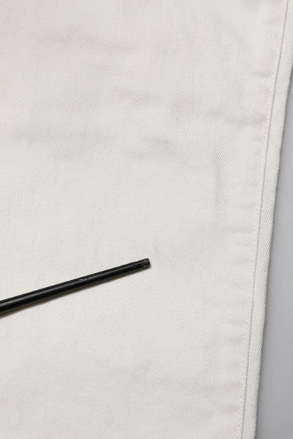 Dolce & Gabbana White Cotton Skinny Men Denim Jeans