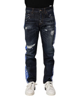 Jeans skinny déchirés bleu foncé Dolce &amp; Gabbana