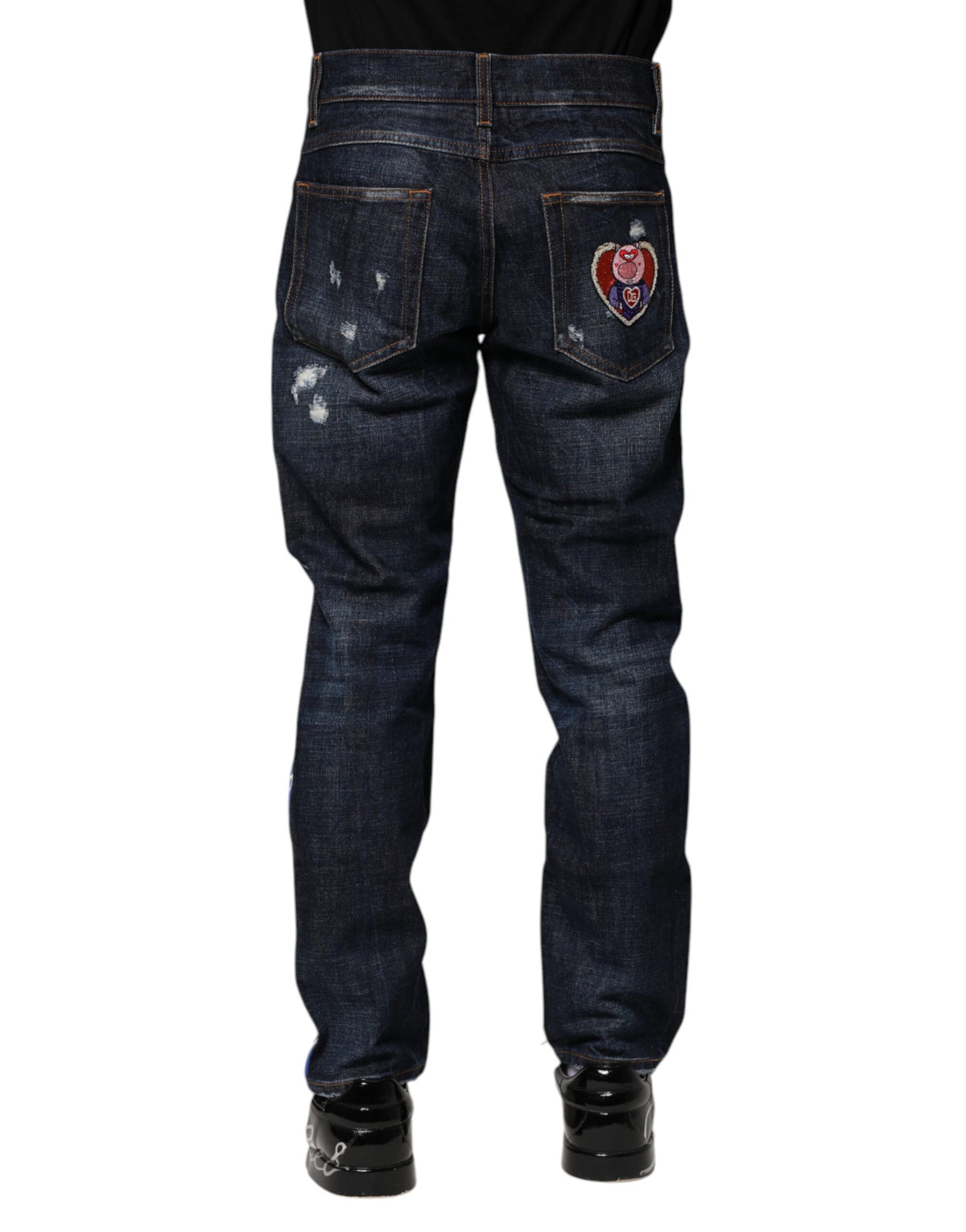 Jeans skinny déchirés bleu foncé Dolce &amp; Gabbana