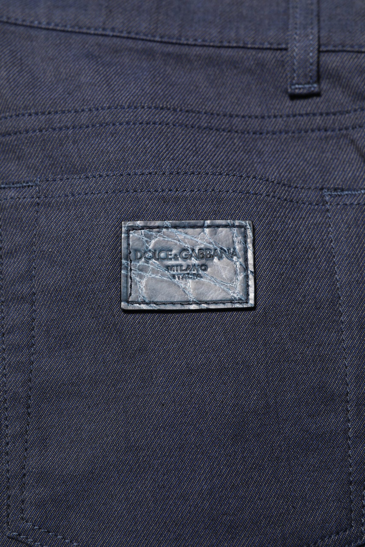 Jeans skinny en coton bleu foncé Dolce &amp; Gabbana
