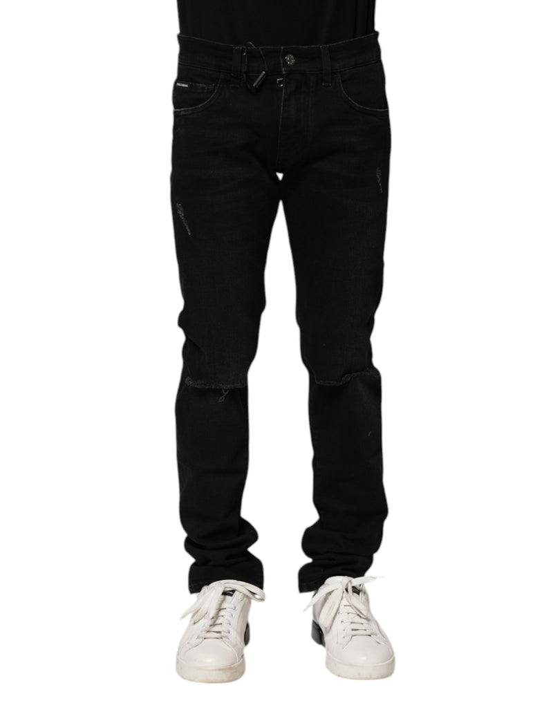 Jean slim en coton noir pour homme de Dolce &amp; Gabbana