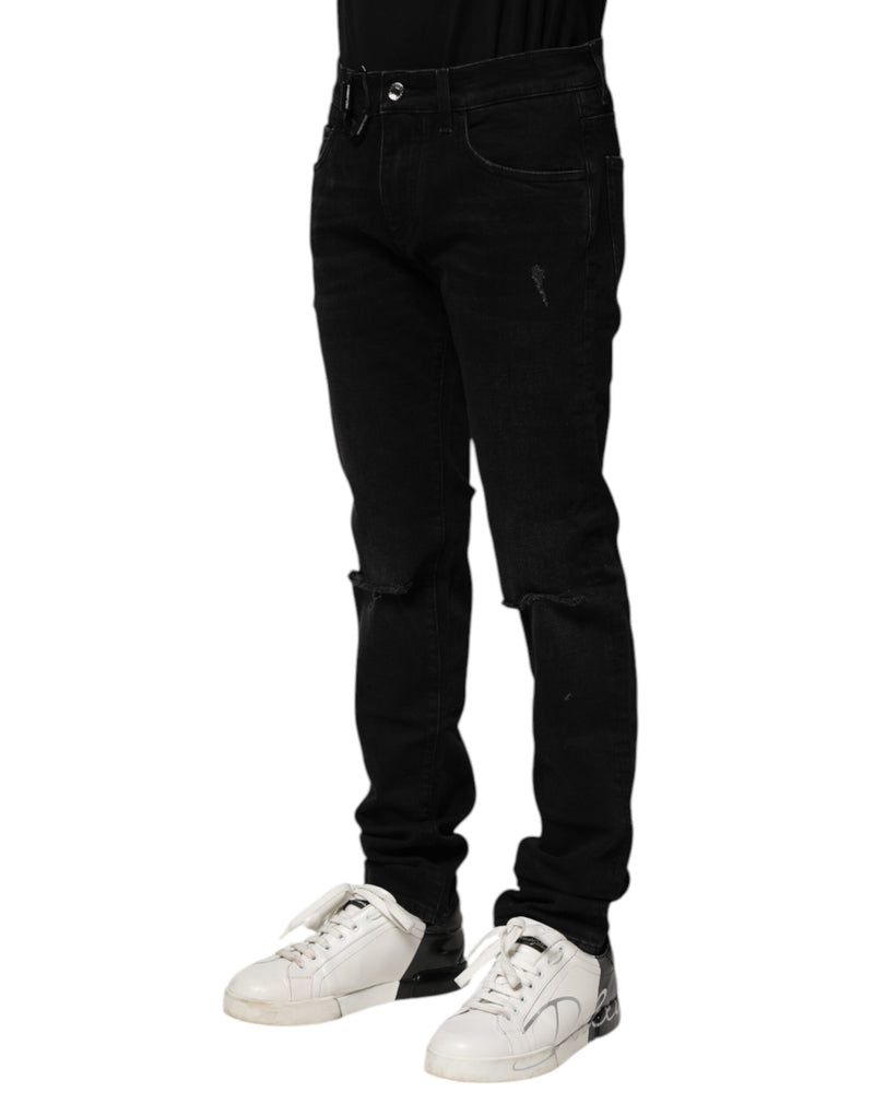 Jean slim en coton noir pour homme de Dolce &amp; Gabbana