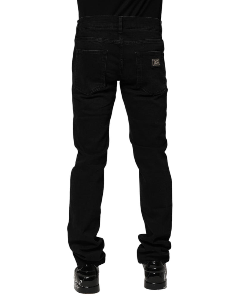 Jean slim en coton noir pour homme de Dolce &amp; Gabbana