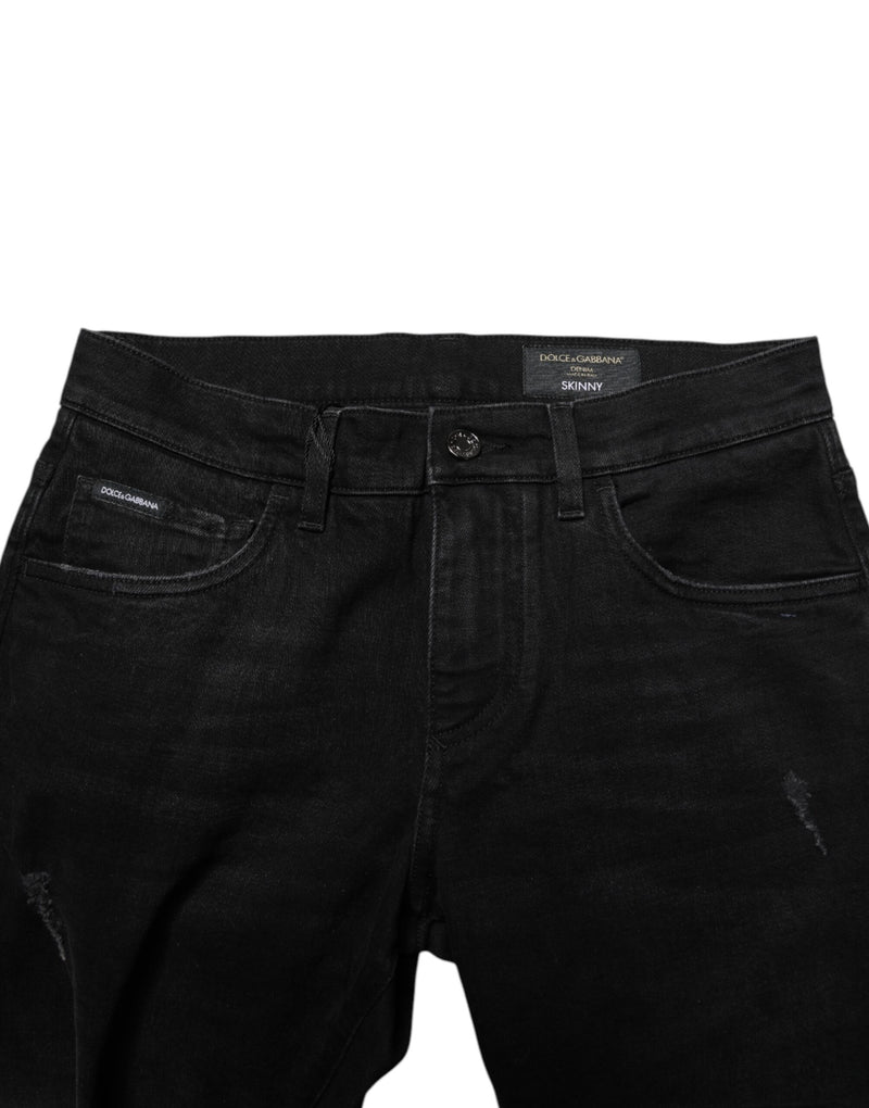 Jean slim en coton noir pour homme de Dolce &amp; Gabbana
