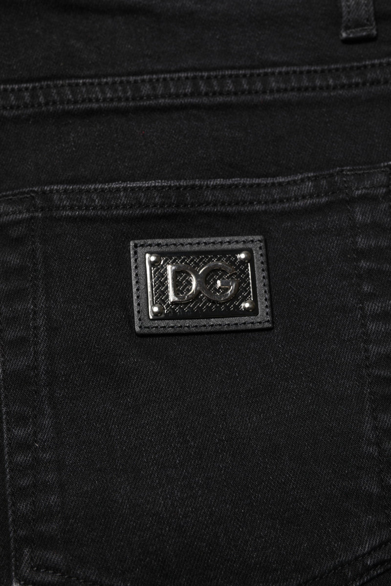 Jean slim en coton noir pour homme de Dolce &amp; Gabbana