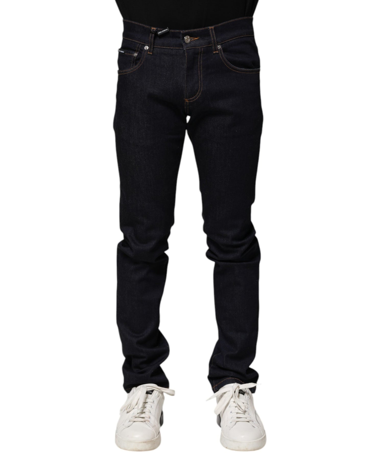 Jean slim en coton noir pour homme de Dolce &amp; Gabbana