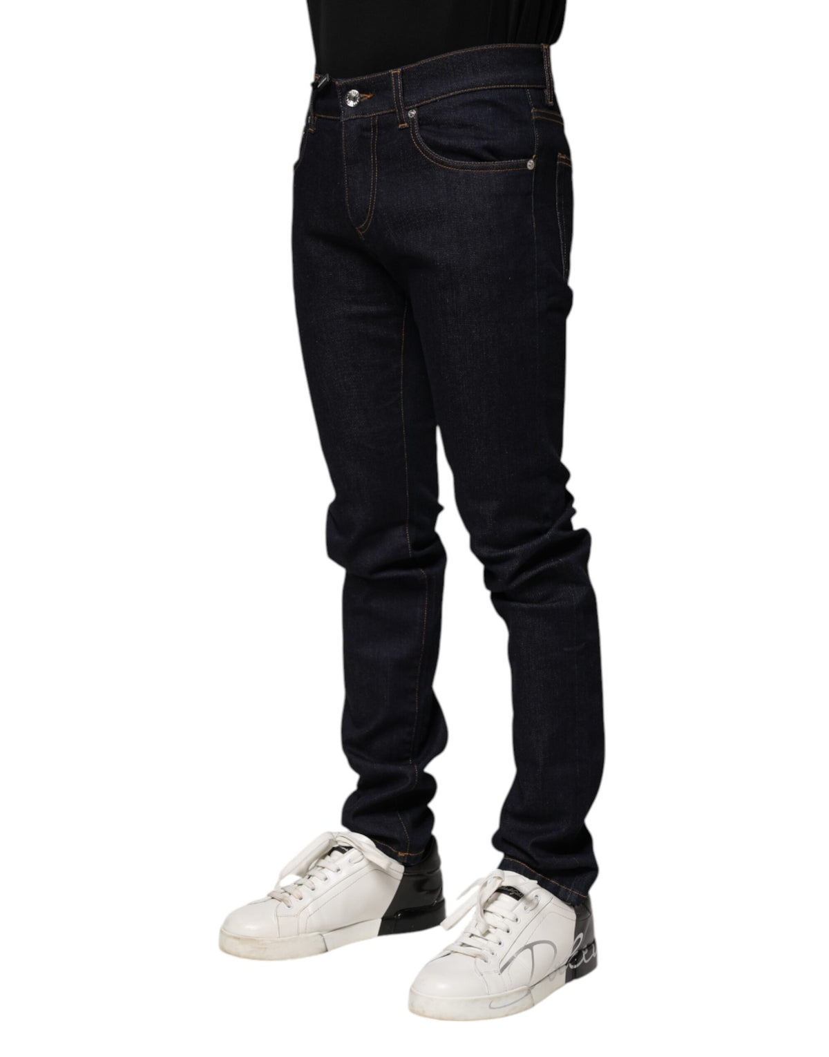 Jean slim en coton noir pour homme de Dolce &amp; Gabbana