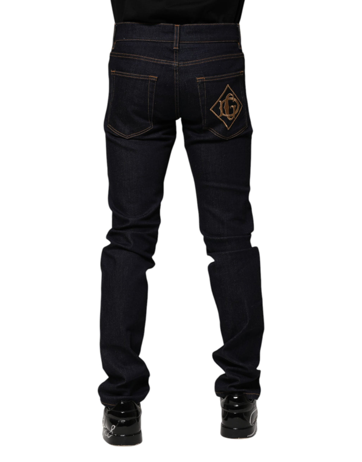 Jean slim en coton noir pour homme de Dolce &amp; Gabbana