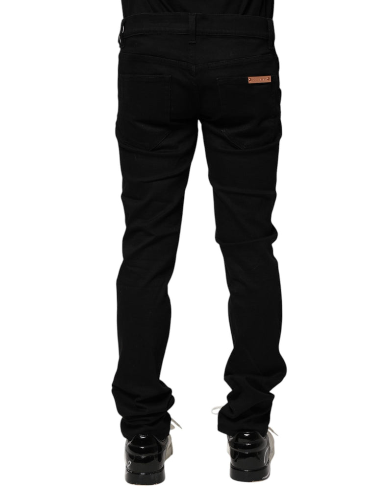 Jean slim en coton noir pour homme de Dolce &amp; Gabbana