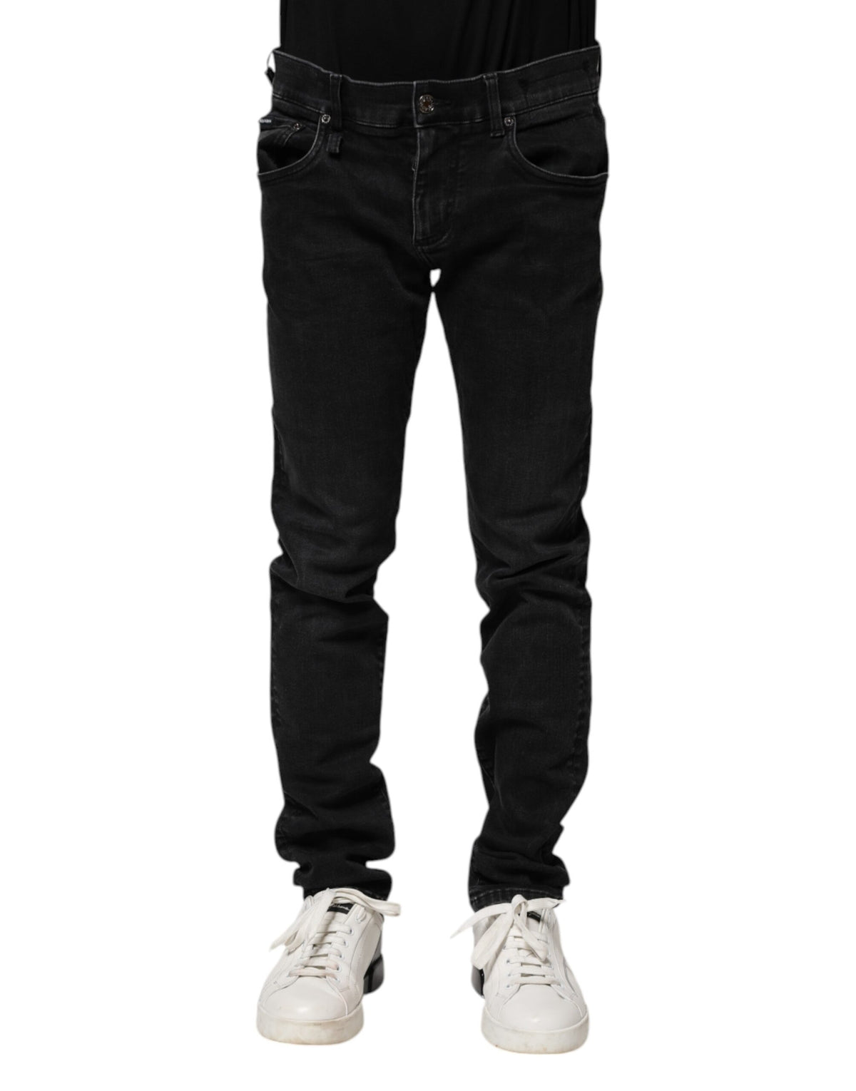 Jean slim en coton noir pour homme de Dolce &amp; Gabbana