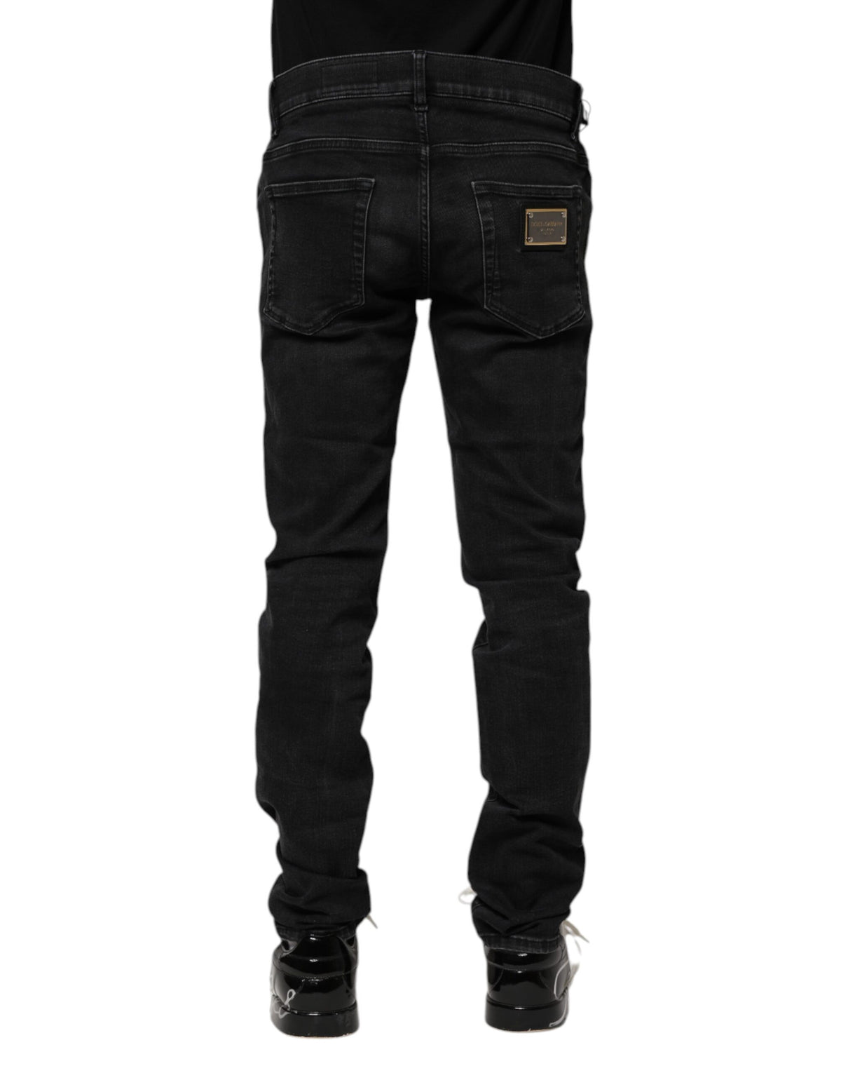 Jean slim en coton noir pour homme de Dolce &amp; Gabbana