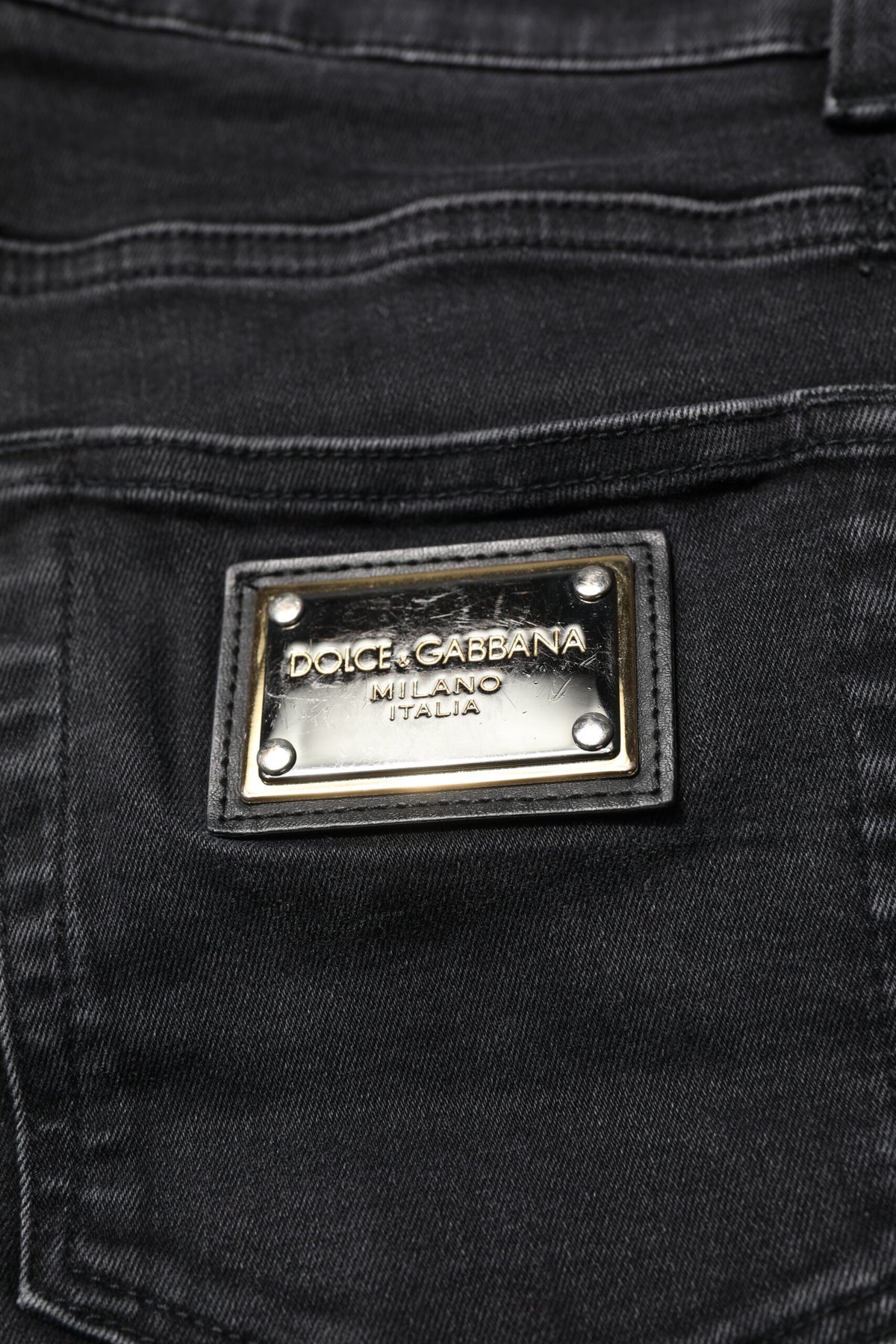 Jean slim en coton noir pour homme de Dolce &amp; Gabbana