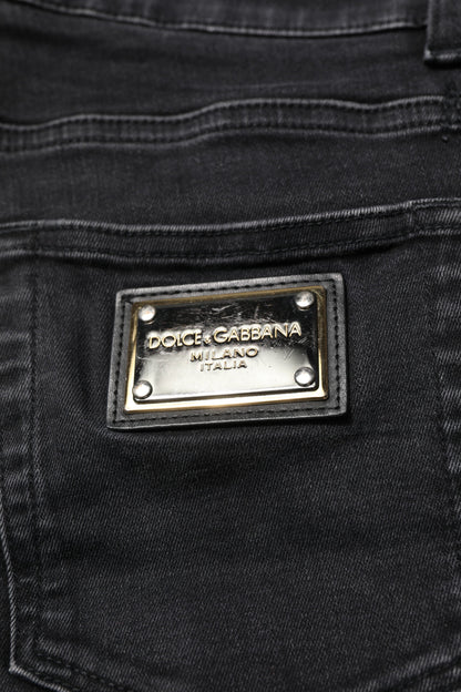 Jean slim en coton noir pour homme de Dolce &amp; Gabbana