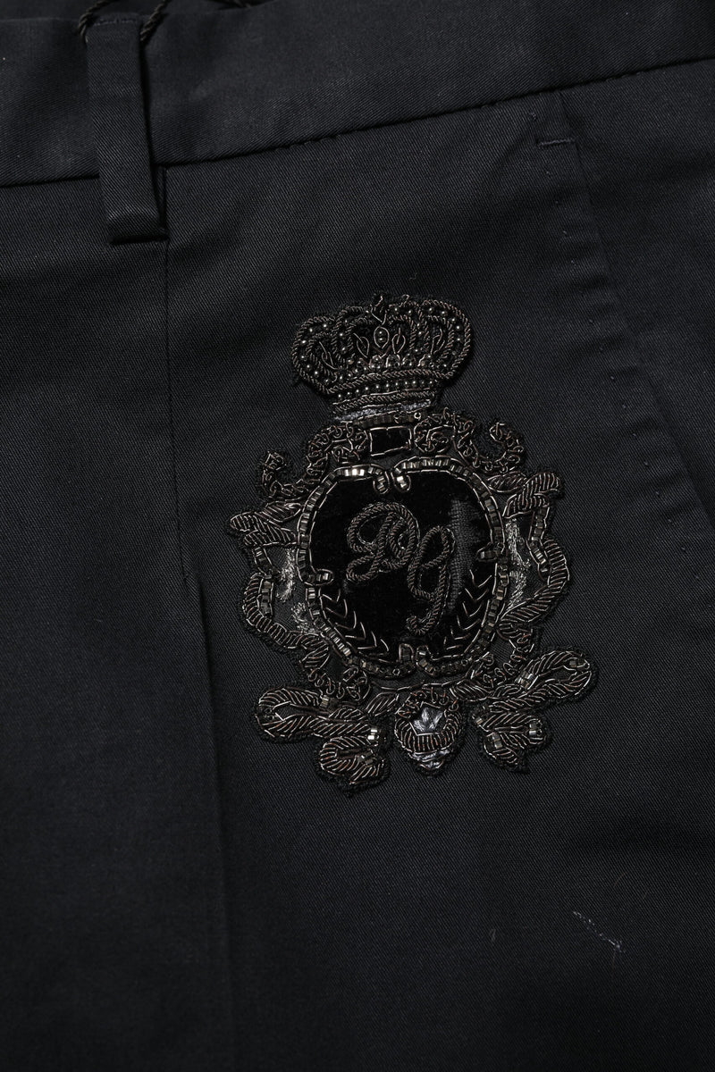 Dolce &amp; Gabbana donkerblauwe katoenen broekjurk met logo