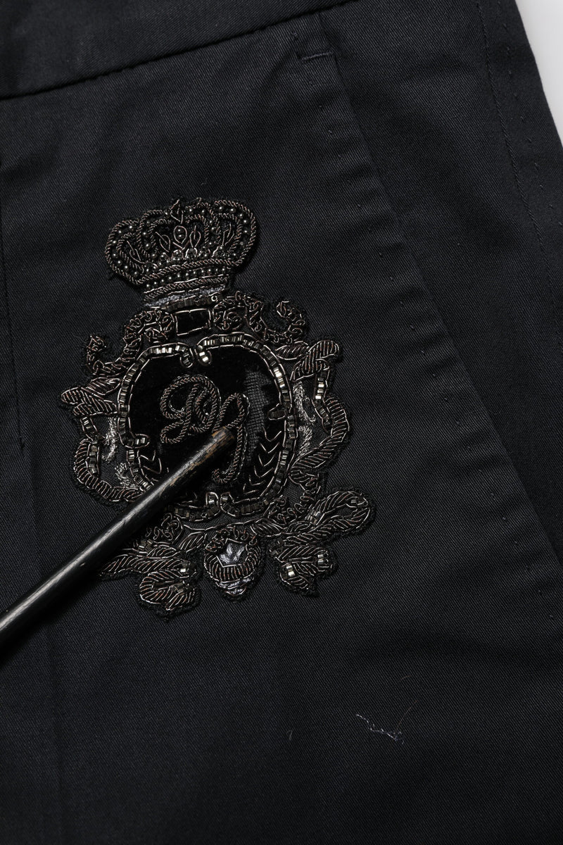 Dolce &amp; Gabbana donkerblauwe katoenen broekjurk met logo