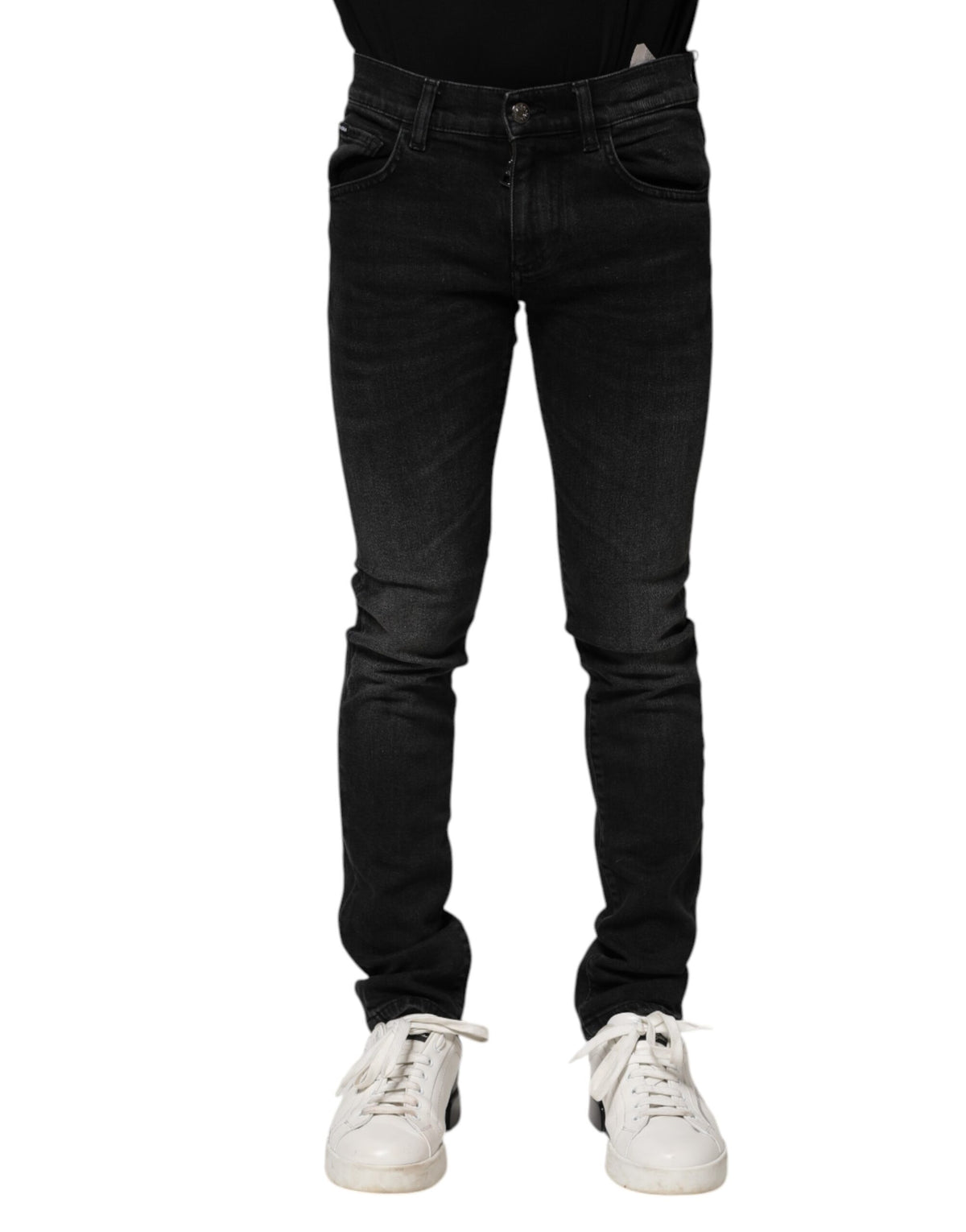 Jean slim en coton noir pour homme de Dolce &amp; Gabbana