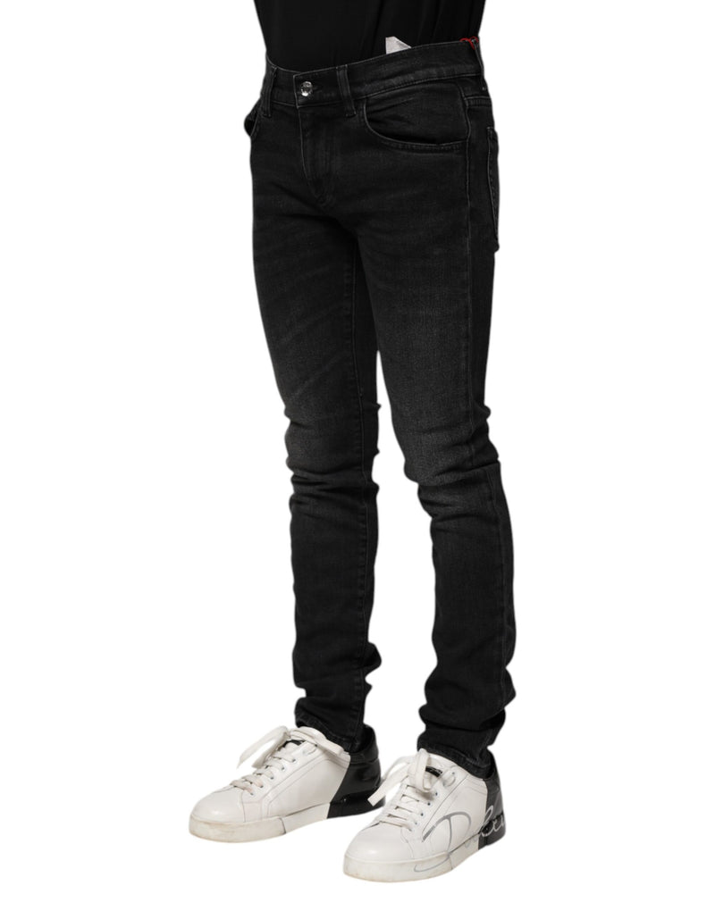 Jean slim en coton noir pour homme de Dolce &amp; Gabbana