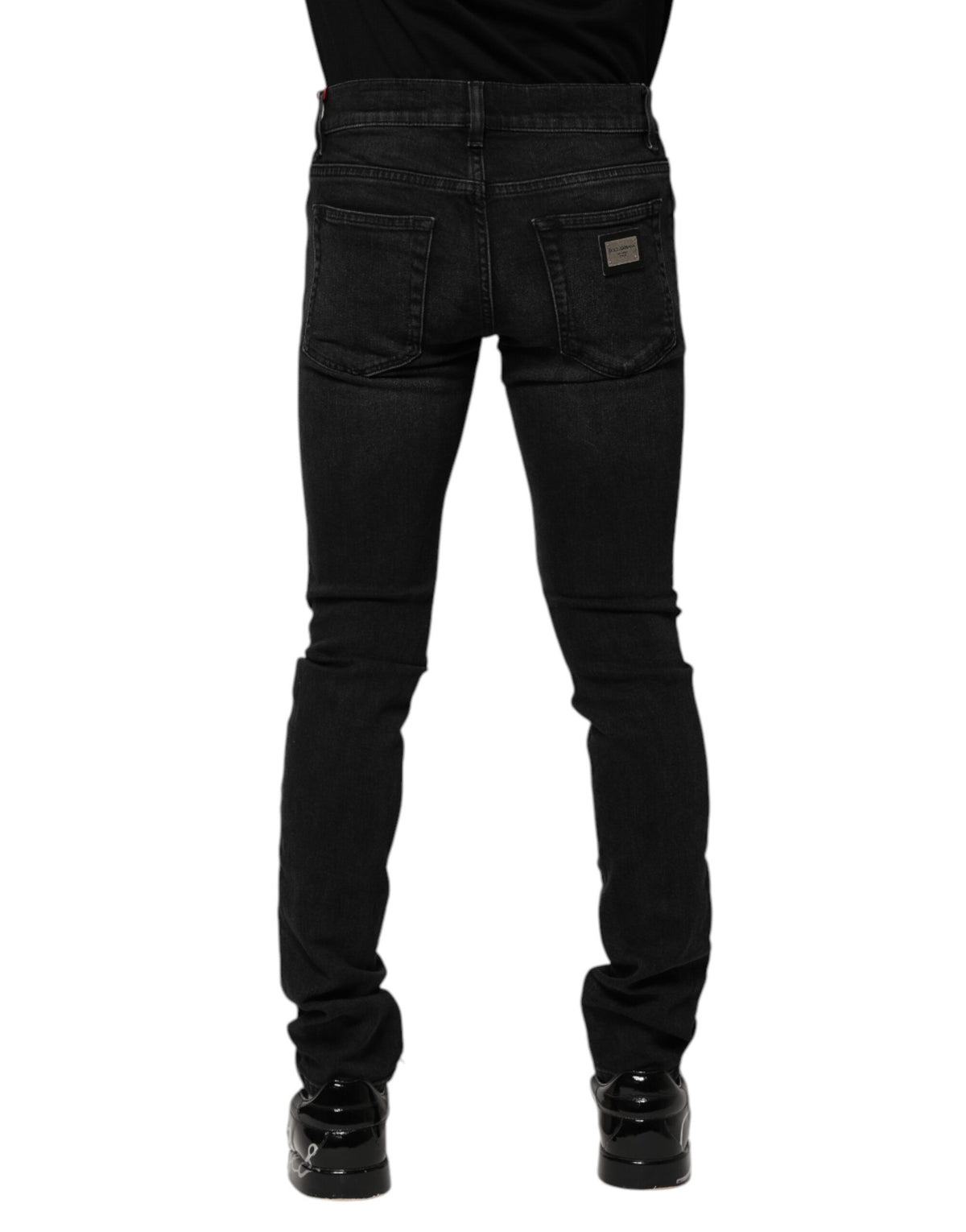 Jean slim en coton noir pour homme de Dolce &amp; Gabbana
