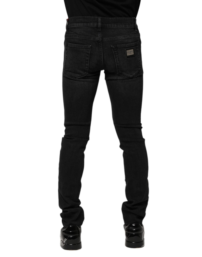 Jean slim en coton noir pour homme de Dolce &amp; Gabbana