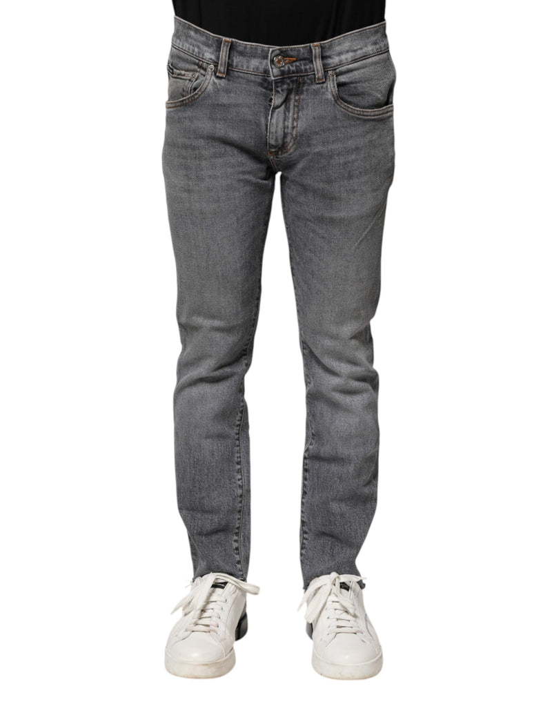 Dolce &amp; Gabbana grijze katoenen skinny jeans voor heren
