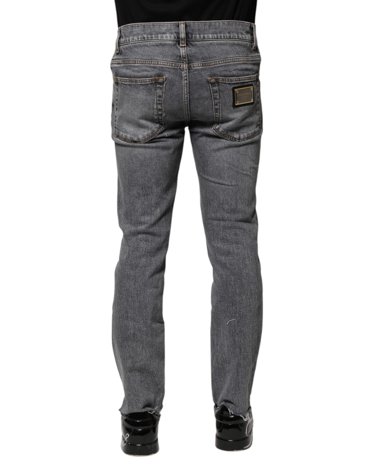 Jeans skinny en coton gris pour homme de Dolce &amp; Gabbana