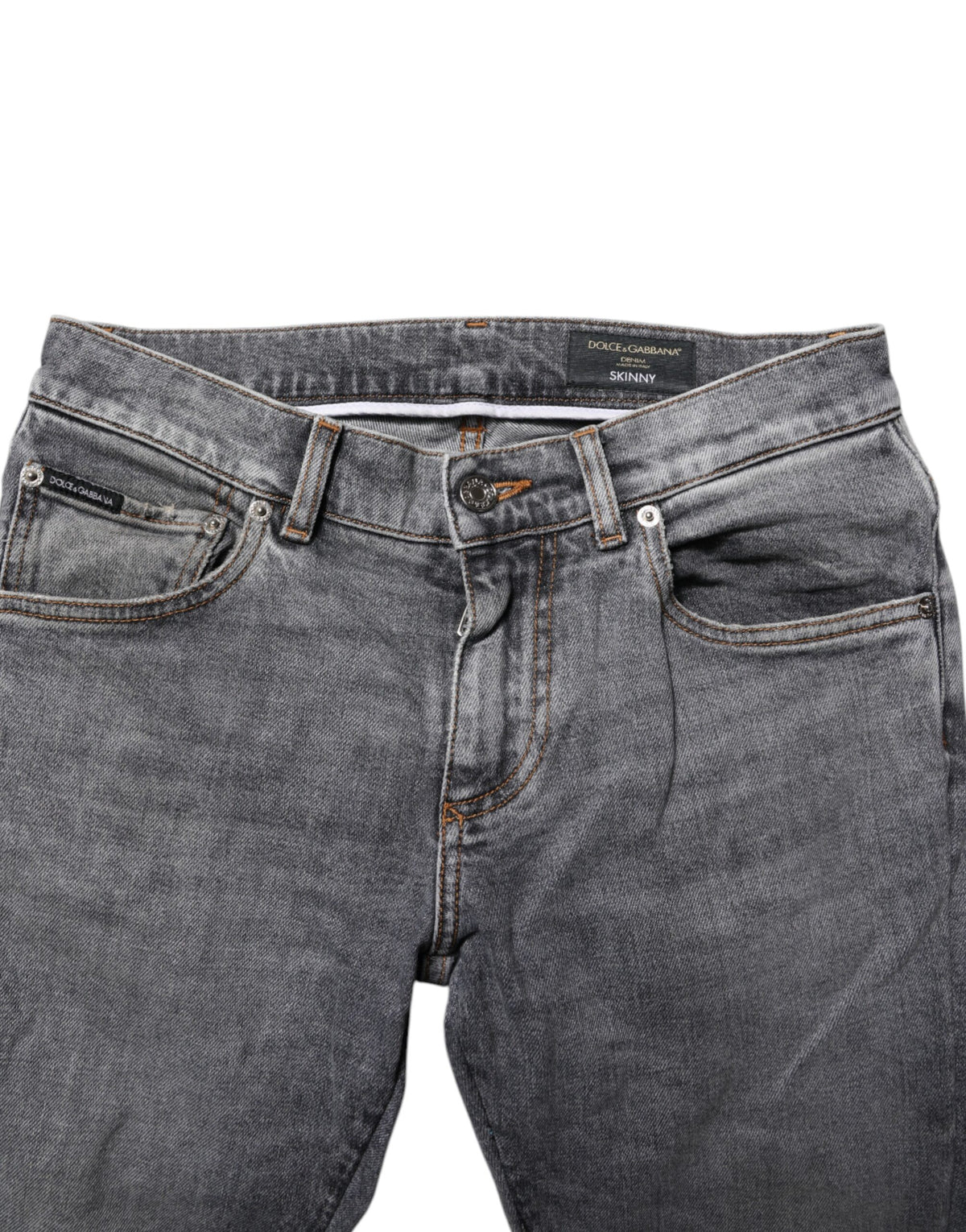 Jeans skinny en coton gris pour homme de Dolce &amp; Gabbana