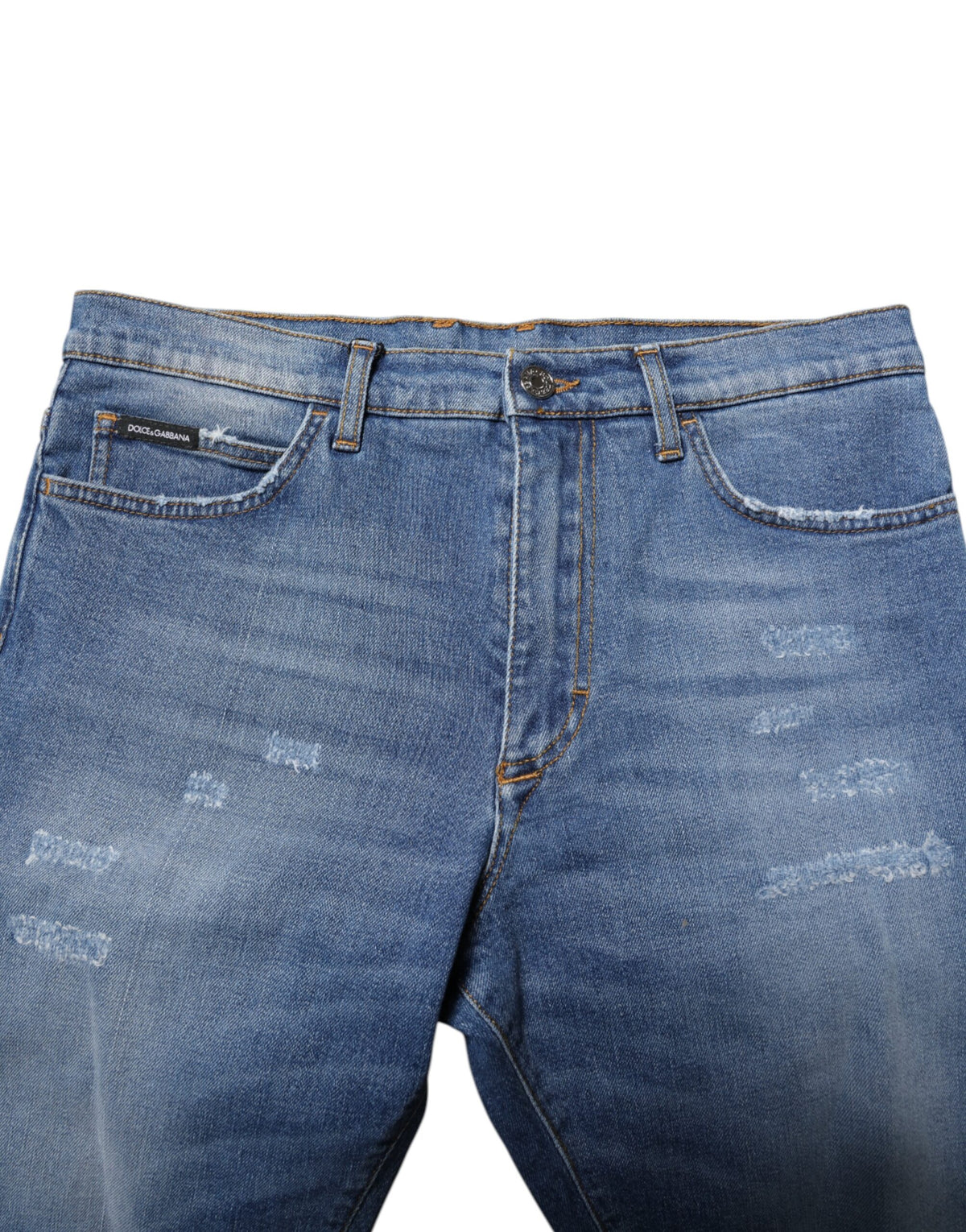 Shorts Bermuda en jean en coton stretch bleu pour homme de Dolce &amp; Gabbana