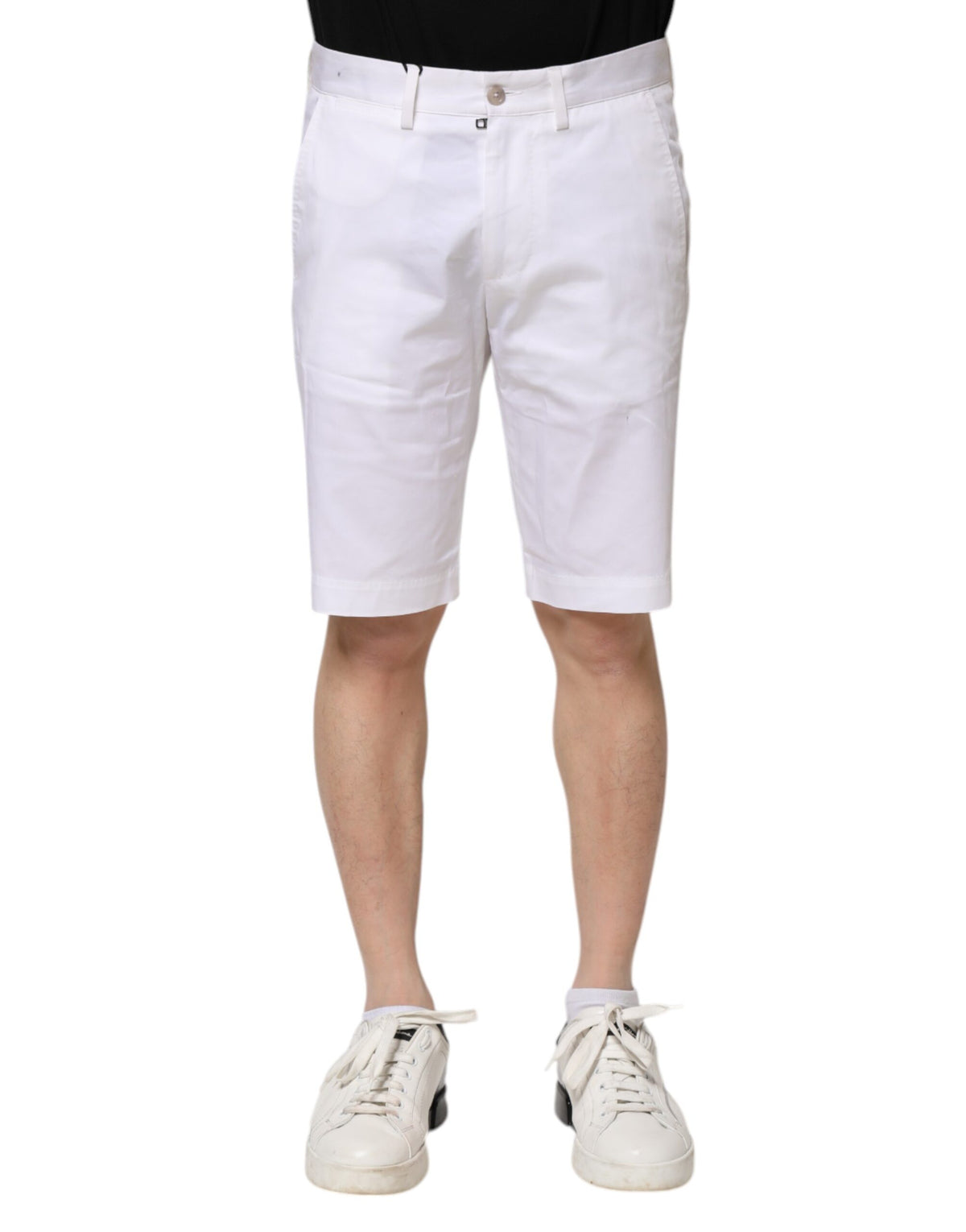 Shorts en jean en coton blanc extensible pour homme de Dolce &amp; Gabbana