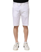 Shorts en jean en coton blanc extensible pour homme de Dolce &amp; Gabbana