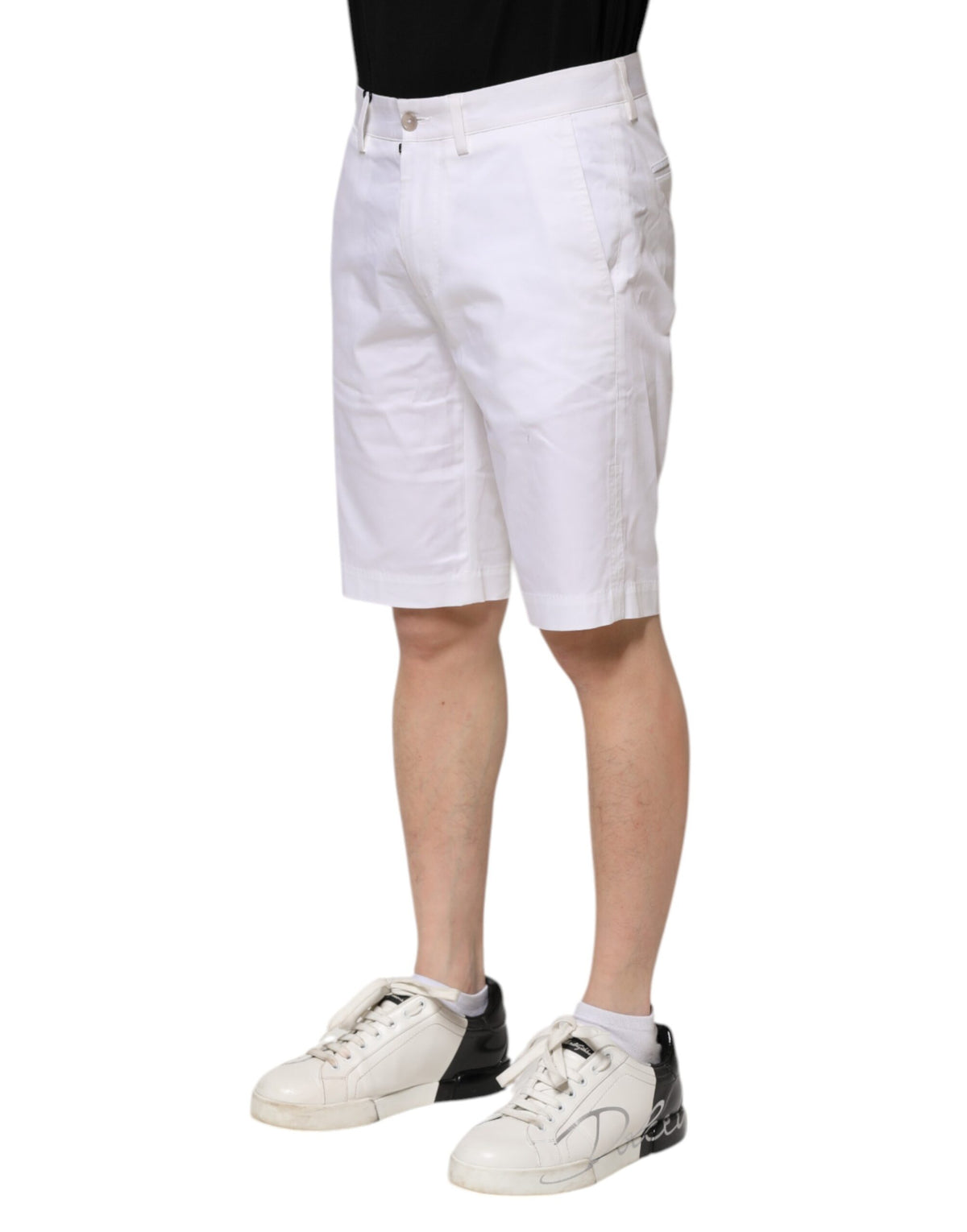 Shorts en jean en coton blanc extensible pour homme de Dolce &amp; Gabbana