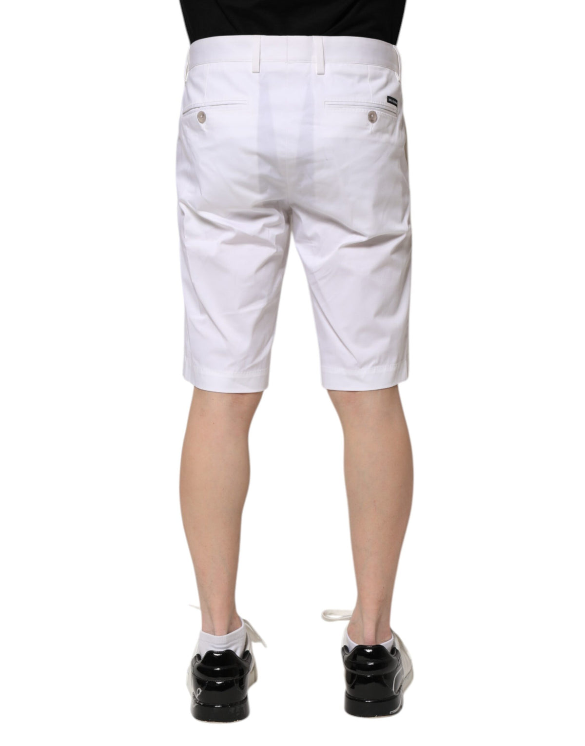 Shorts en jean en coton blanc extensible pour homme de Dolce &amp; Gabbana