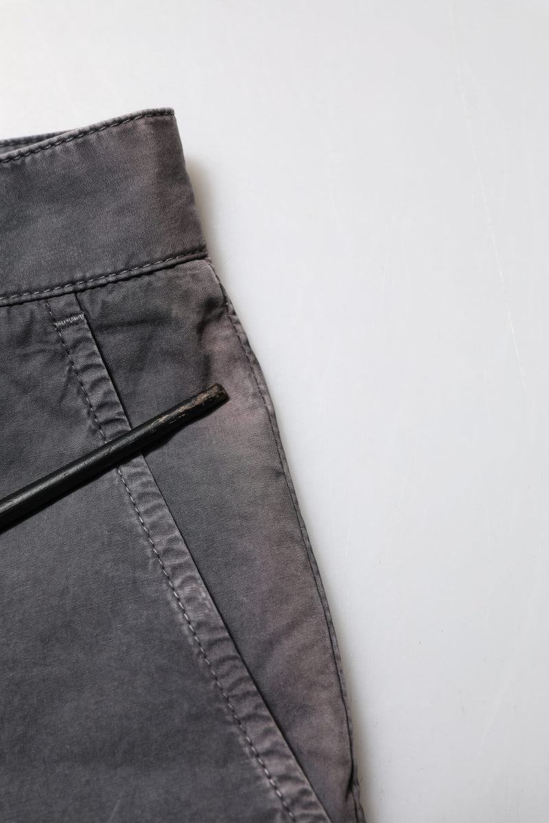 Dolce &amp; Gabbana donkergrijze katoenen stretch denim bermuda shorts
