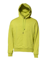 Sweat-shirt à capuche en coton vert avec logo Dolce &amp; Gabbana