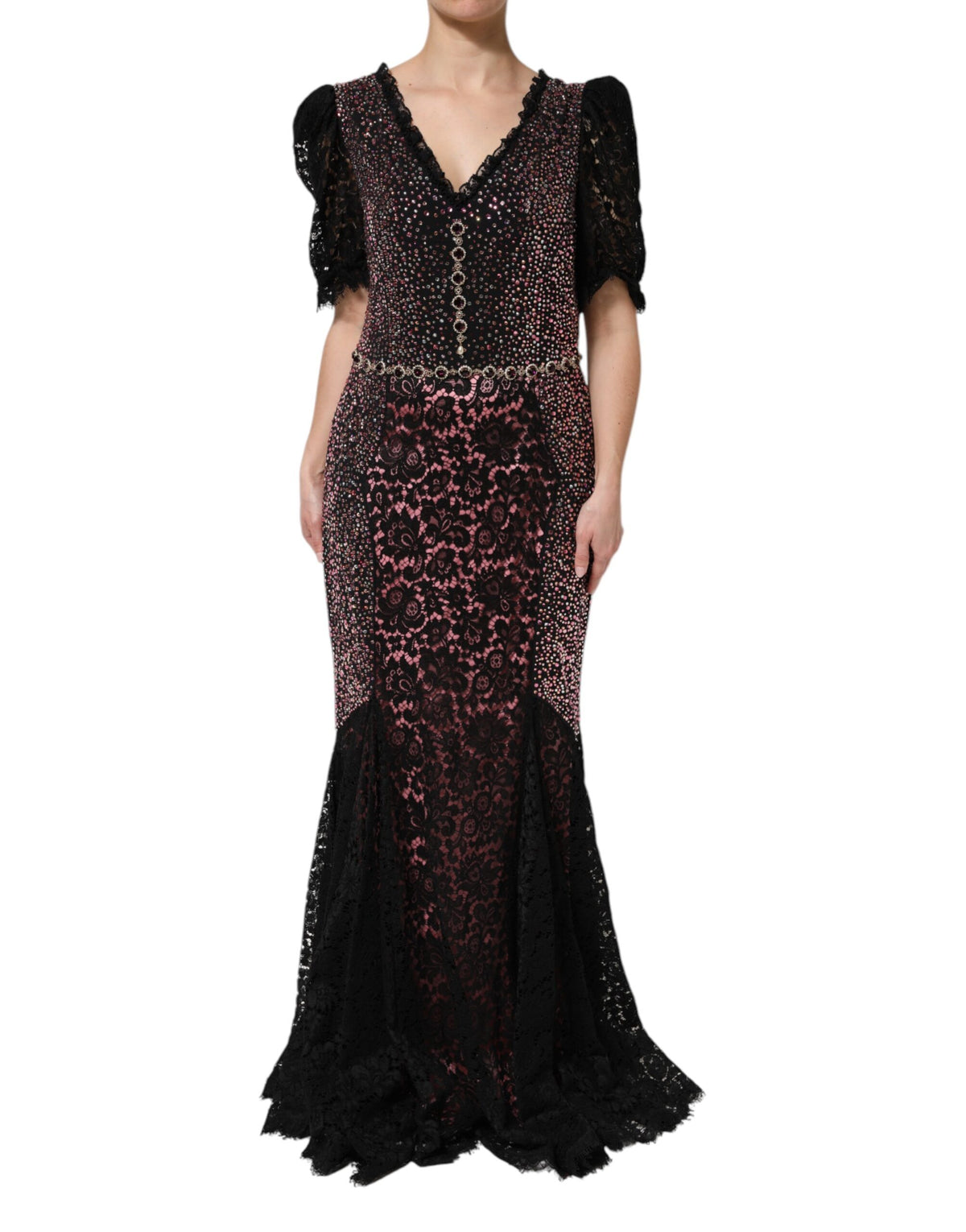 Dolce & Gabbana Robe Sirène Multicolore Embellie