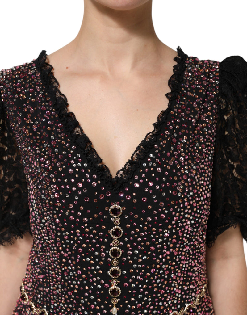 Dolce & Gabbana Robe Sirène Multicolore Embellie