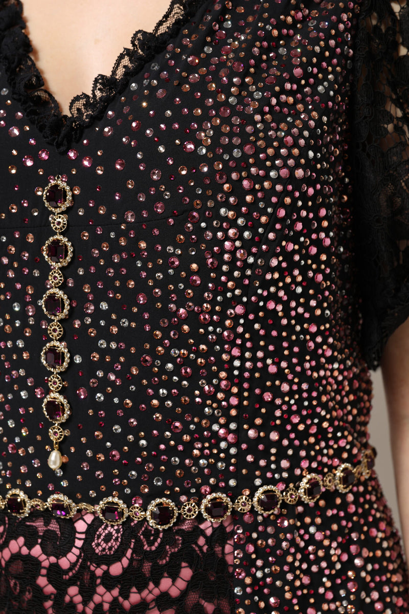 Dolce & Gabbana Robe Sirène Multicolore Embellie