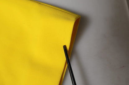 Robe midi moulante sans manches en polyester jaune de Dolce & Gabbana