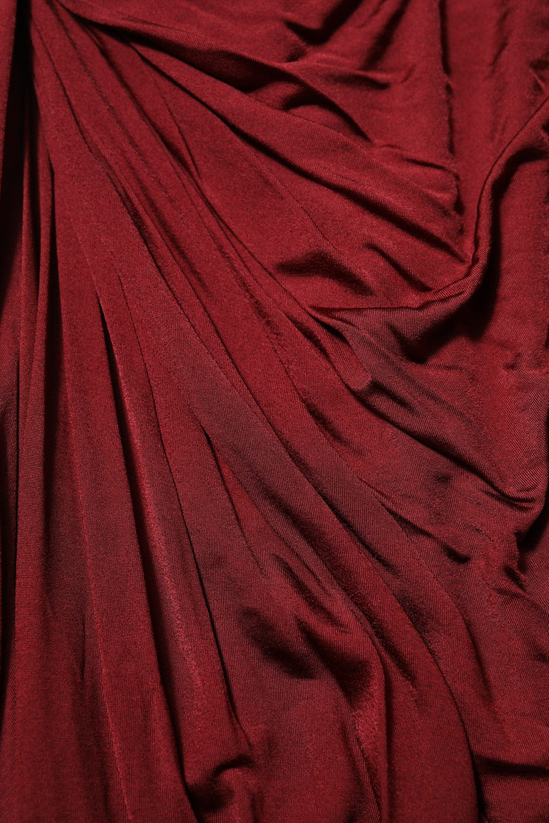 Dolce & Gabbana Robe Midi Fittée Rouge à Épaule Dénudée