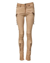 PLEIN SUD JENIUS Jean Skinny Brun à Taille Mi-haute