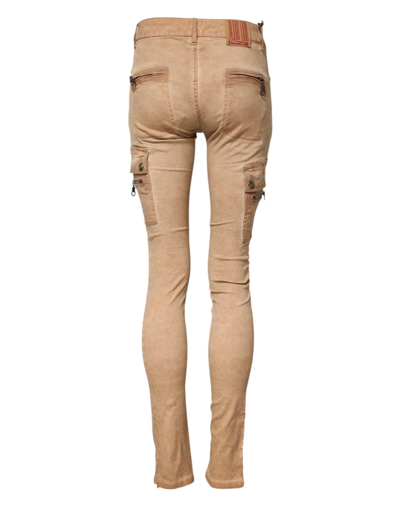 PLEIN SUD JENIUS Jean Skinny Brun à Taille Mi-haute