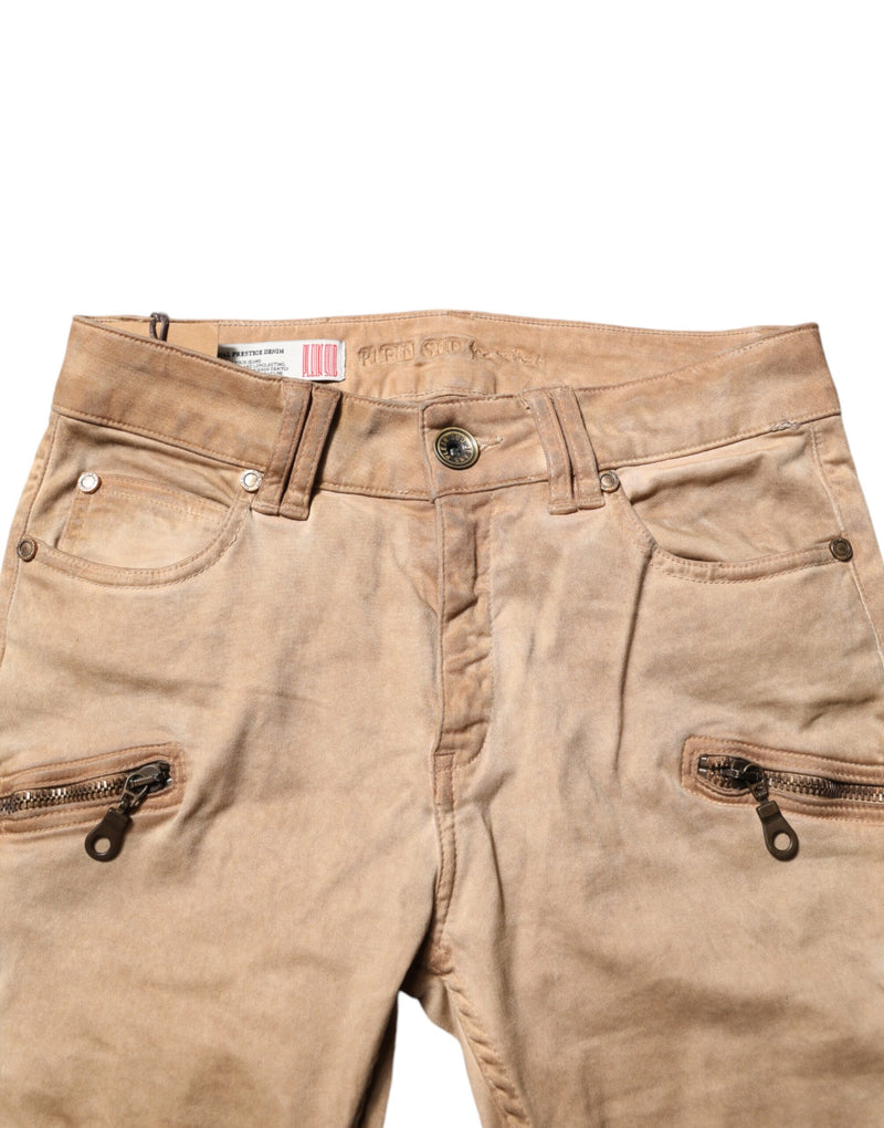 PLEIN SUD JENIUS Jean Skinny Brun à Taille Mi-haute