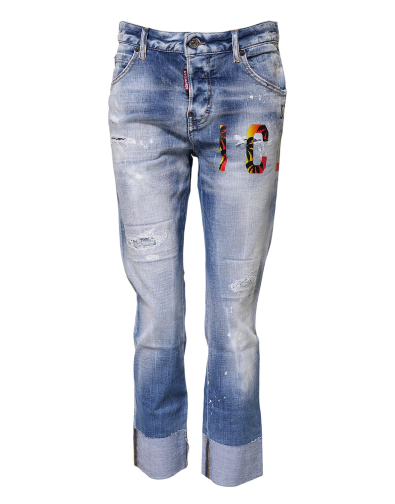 Jeans en denim skinny bleu délavé Dsquared²