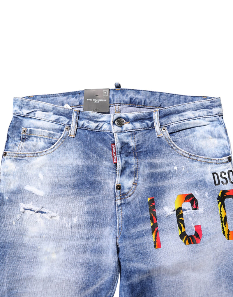 Jeans en denim skinny bleu délavé Dsquared²