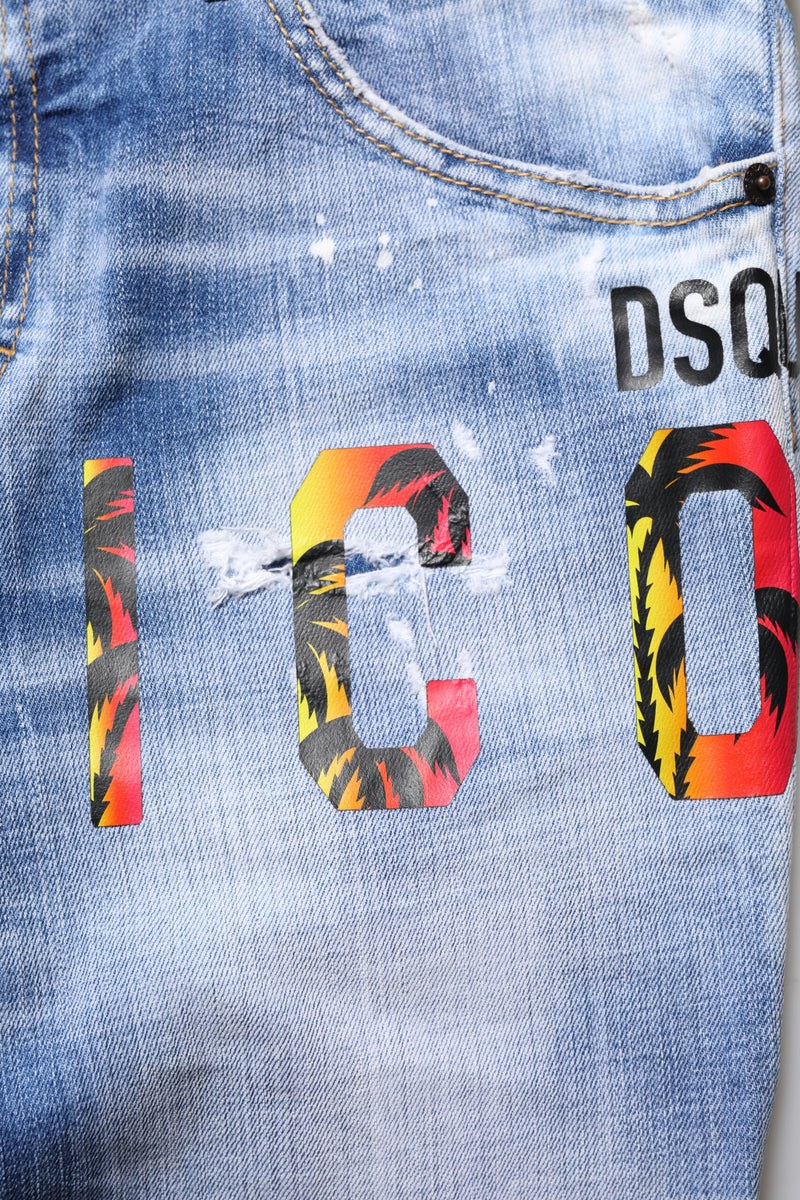 Jeans en denim skinny bleu délavé Dsquared²