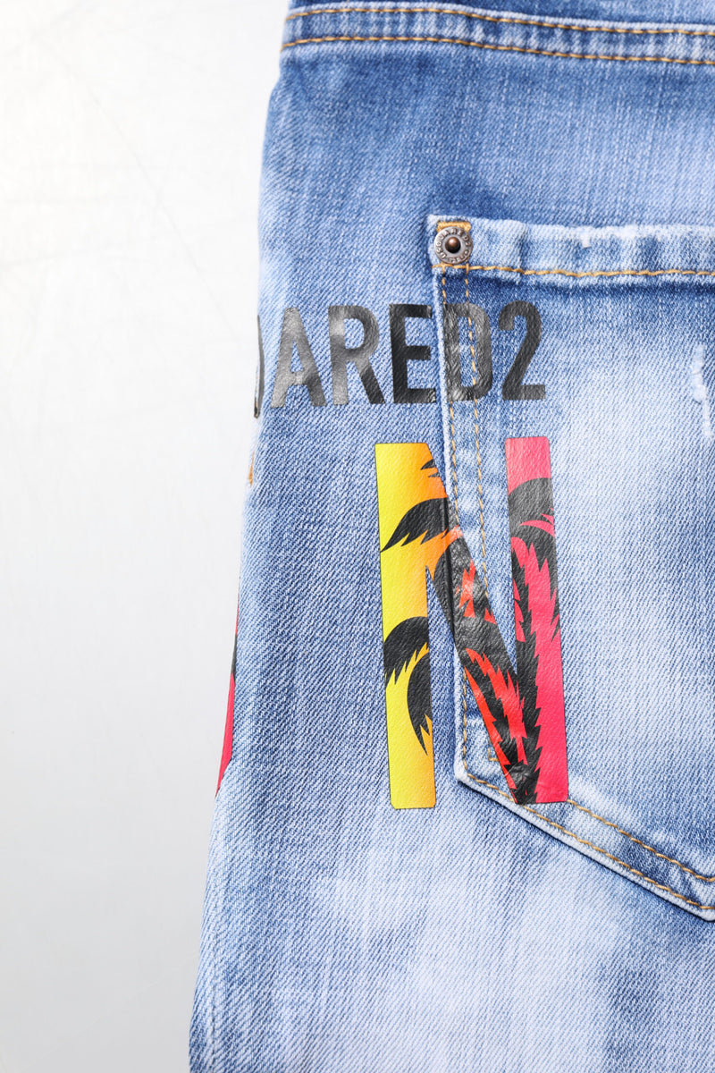 Jeans en denim skinny bleu délavé Dsquared²