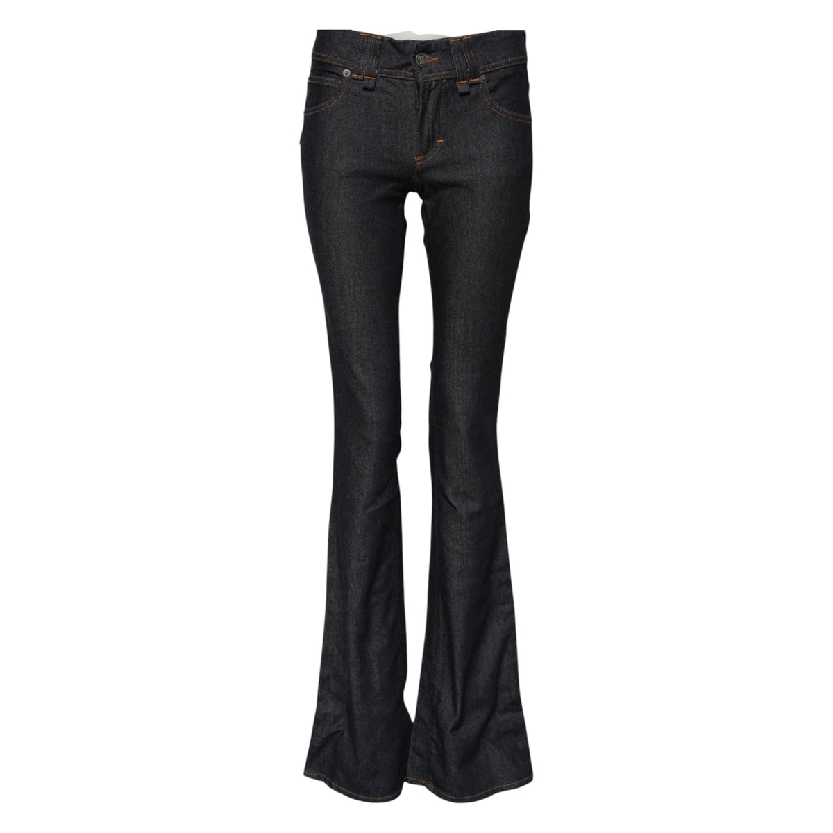 John Galliano Blue Mid Waist Flared Denim Jeans