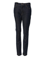 Dolce & Gabbana Blue Queen Patch AUDREY Jeans - Élégance et Confort