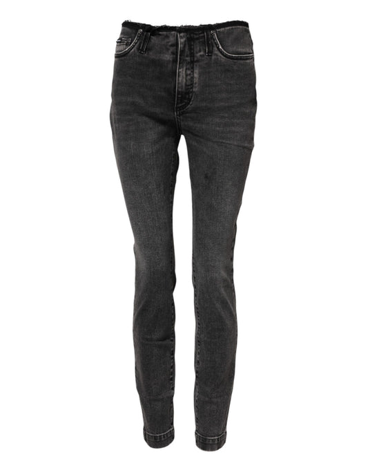 Dolce & Gabbana Jeans Skinny Grises en Coton