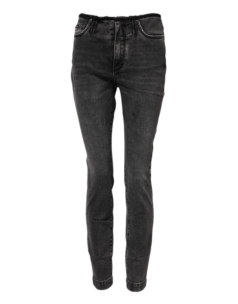 Dolce & Gabbana Jeans Skinny Grises en Coton