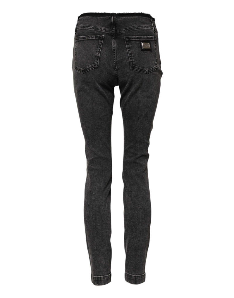 Dolce & Gabbana Jeans Skinny Grises en Coton